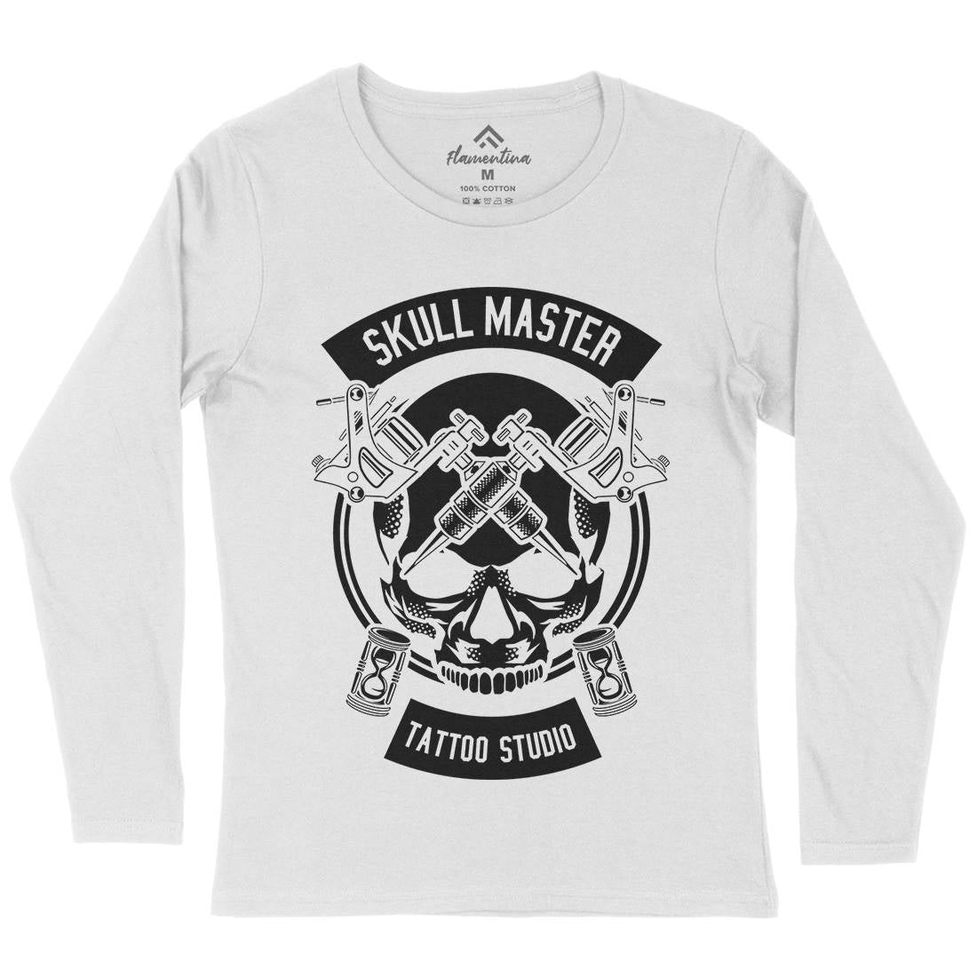 Skull Master Womens Long Sleeve T-Shirt Tattoo B630