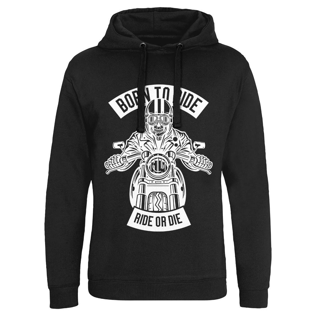 Skull Rider Born To Ride Mens Hoodie Without Pocket Motorcycles B632