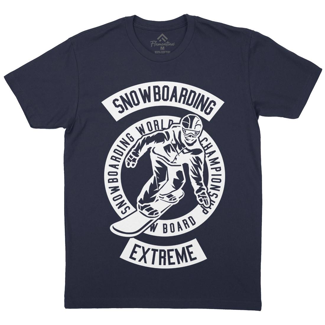Snowboard Mens Organic Crew Neck T-Shirt Sport B633