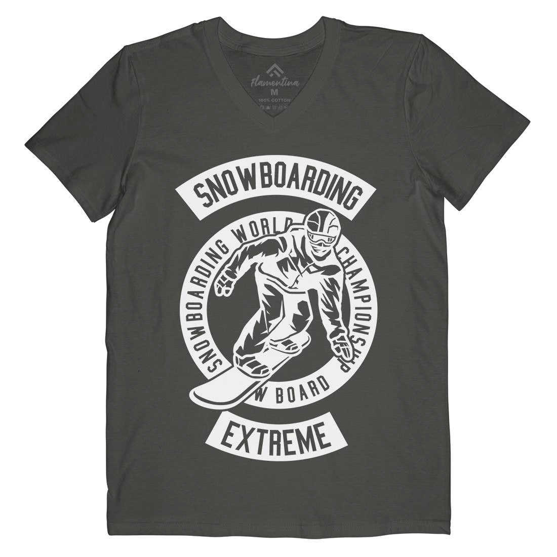 Snowboard Mens V-Neck T-Shirt Sport B633