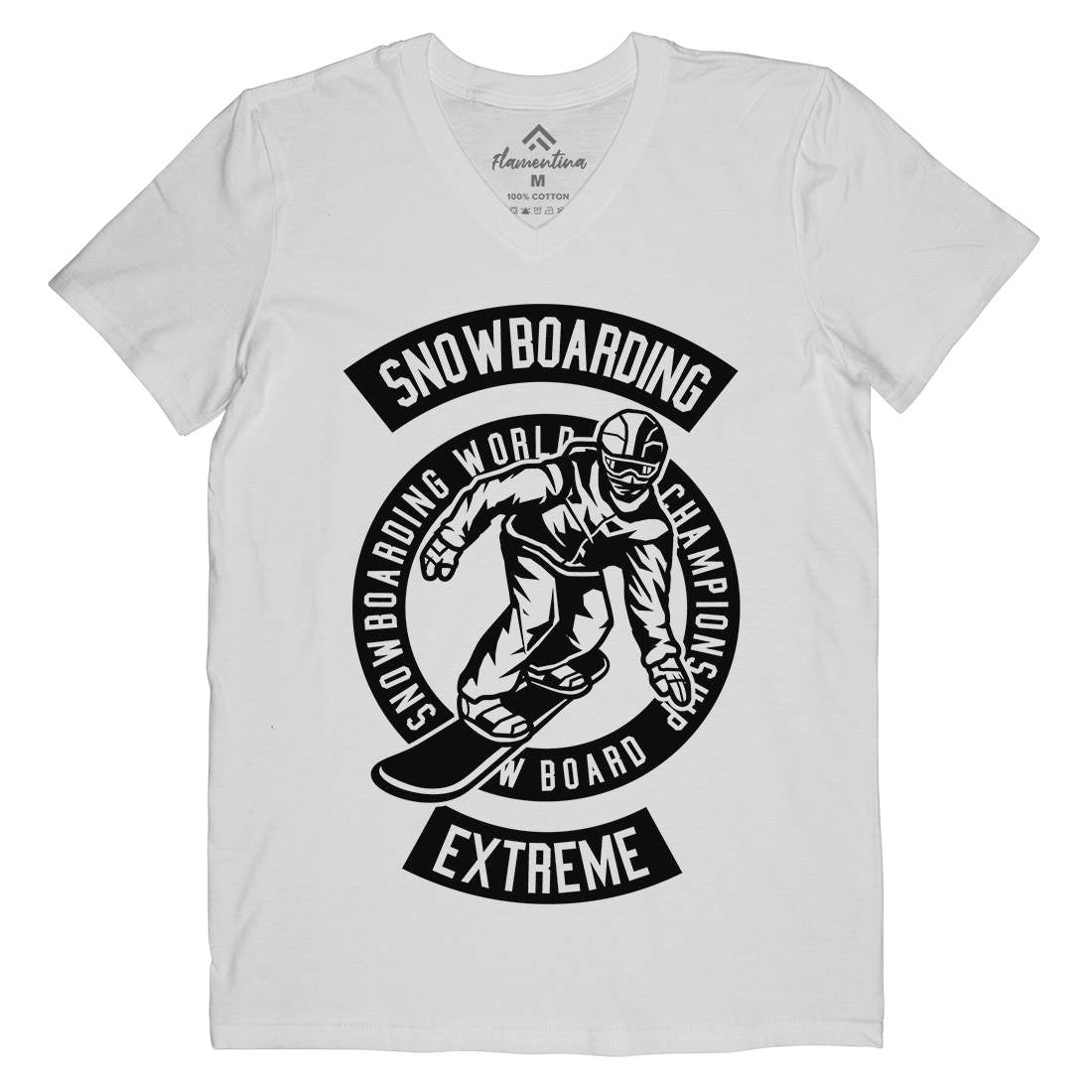 Snowboard Mens V-Neck T-Shirt Sport B633