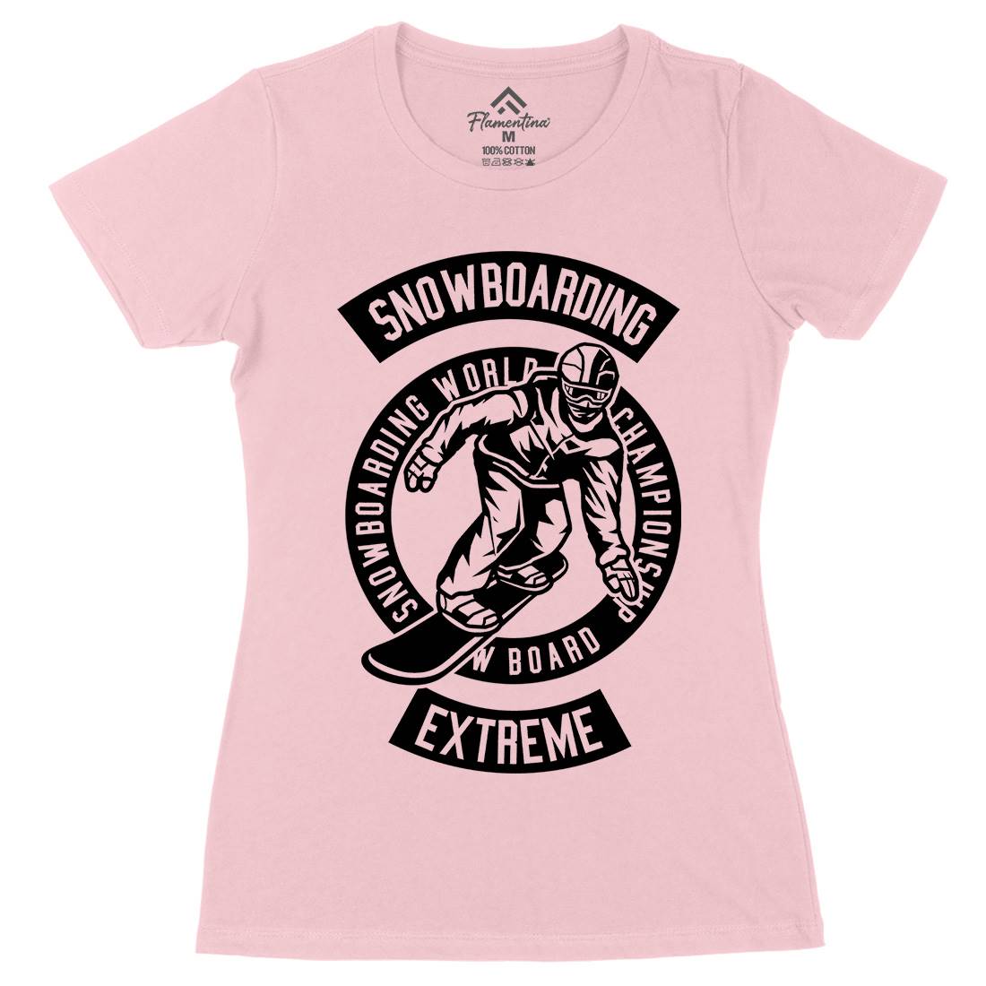 Snowboard Womens Organic Crew Neck T-Shirt Sport B633