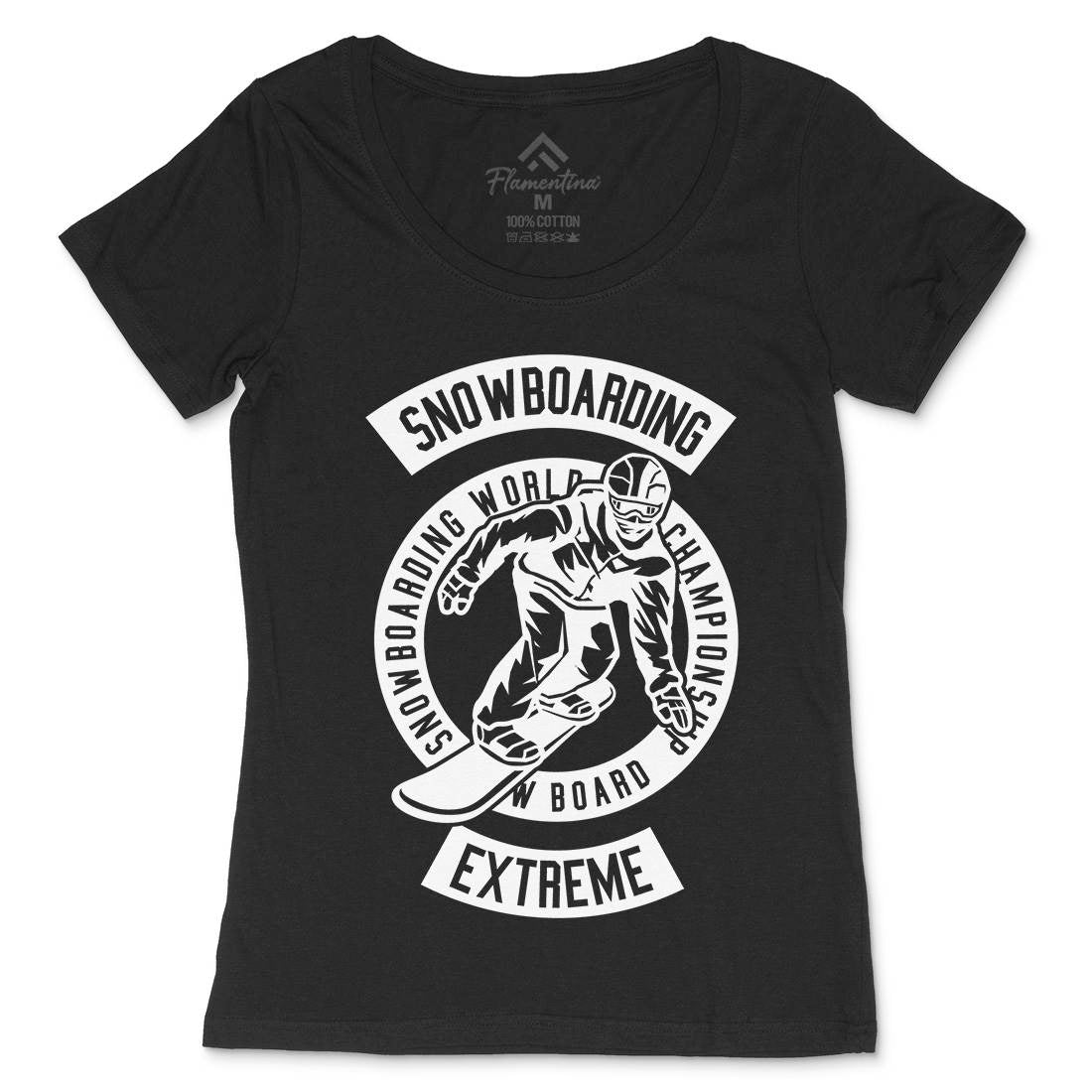 Snowboard Womens Scoop Neck T-Shirt Sport B633