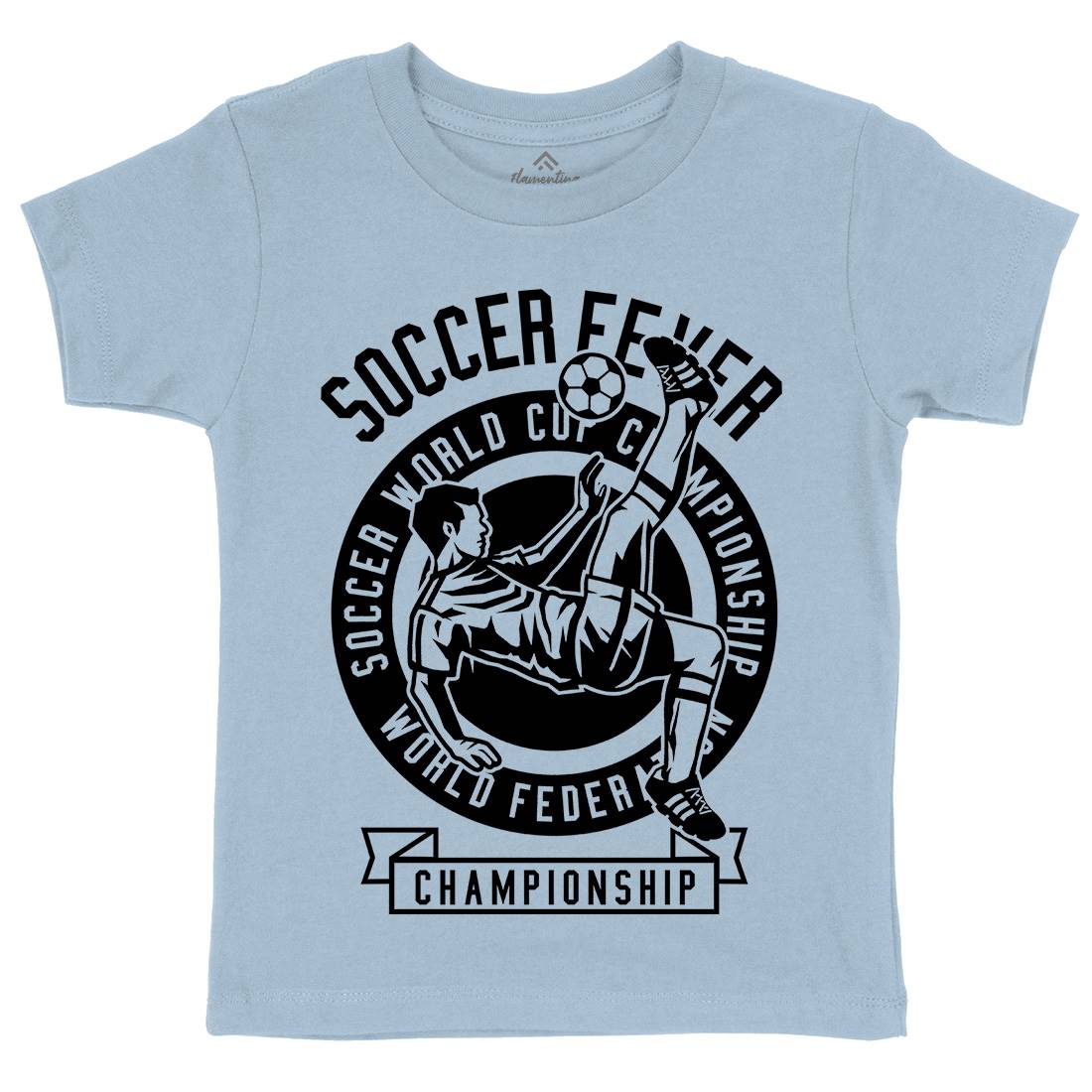 Soccer Fever Kids Organic Crew Neck T-Shirt Sport B634