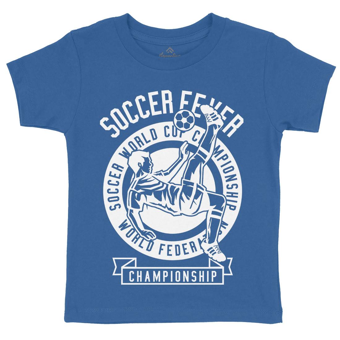 Soccer Fever Kids Crew Neck T-Shirt Sport B634