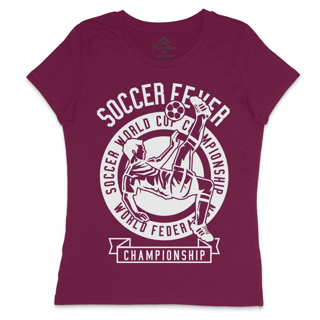 Soccer Fever Womens Crew Neck T-Shirt Sport B634