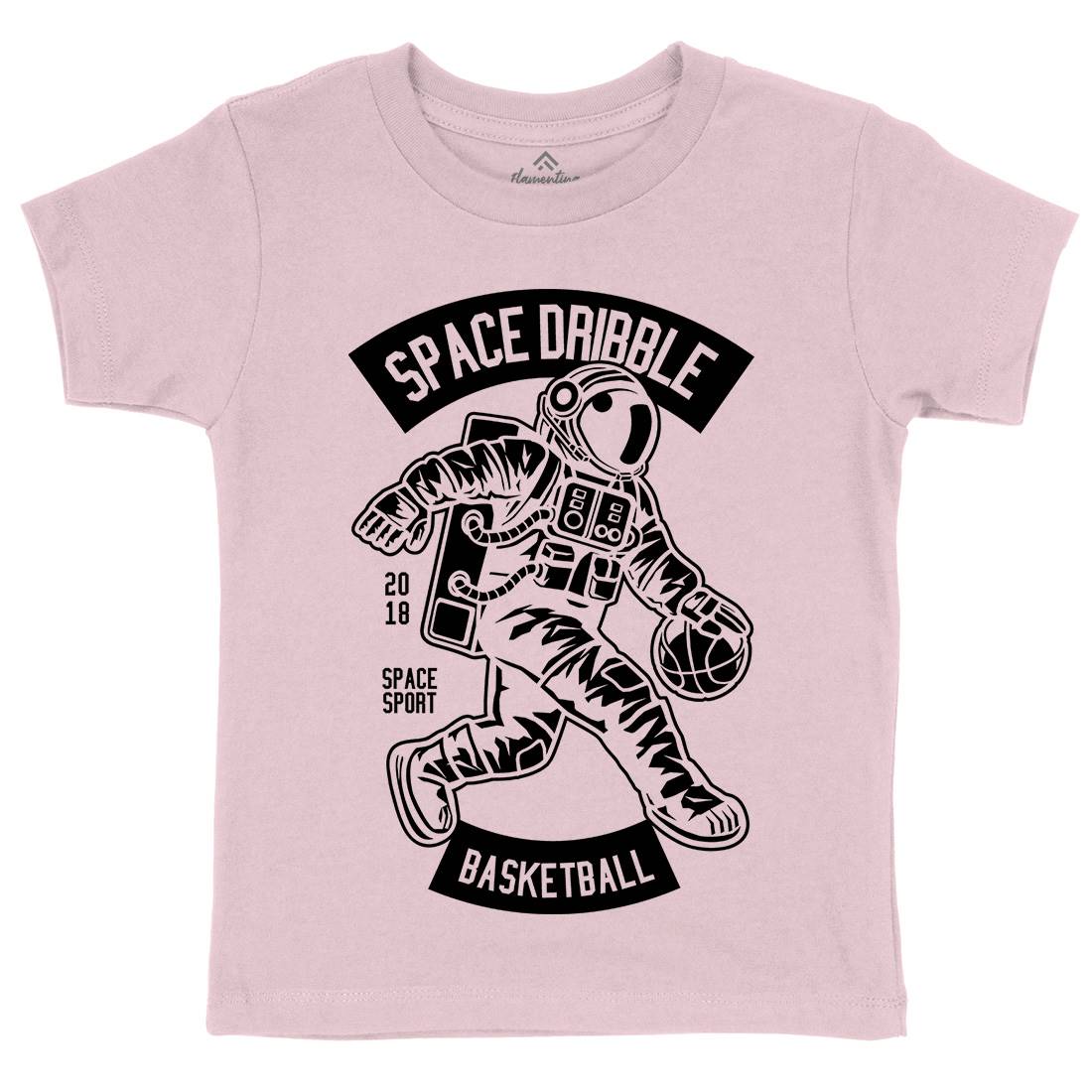 Dribble Kids Organic Crew Neck T-Shirt Space B635