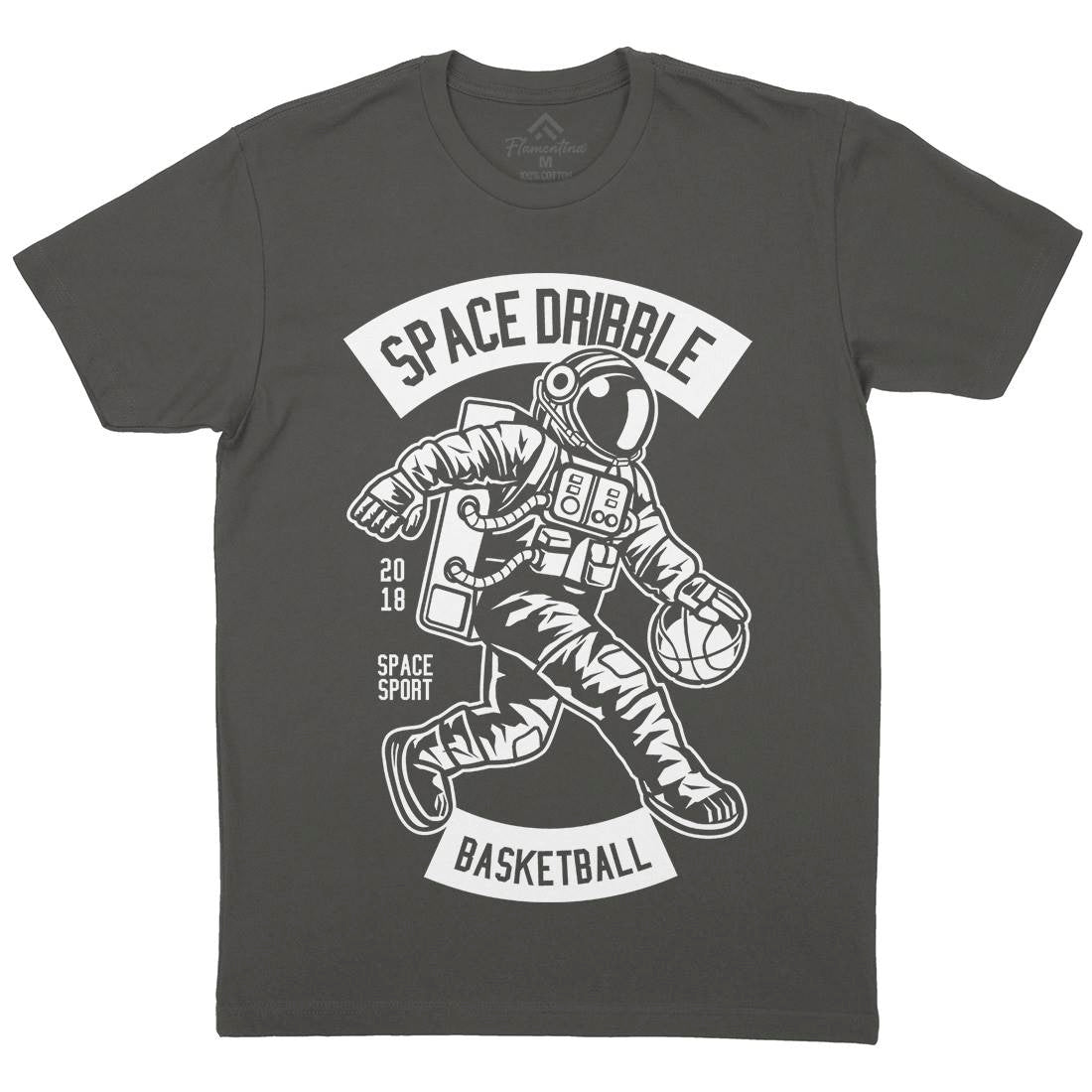 Dribble Mens Crew Neck T-Shirt Space B635