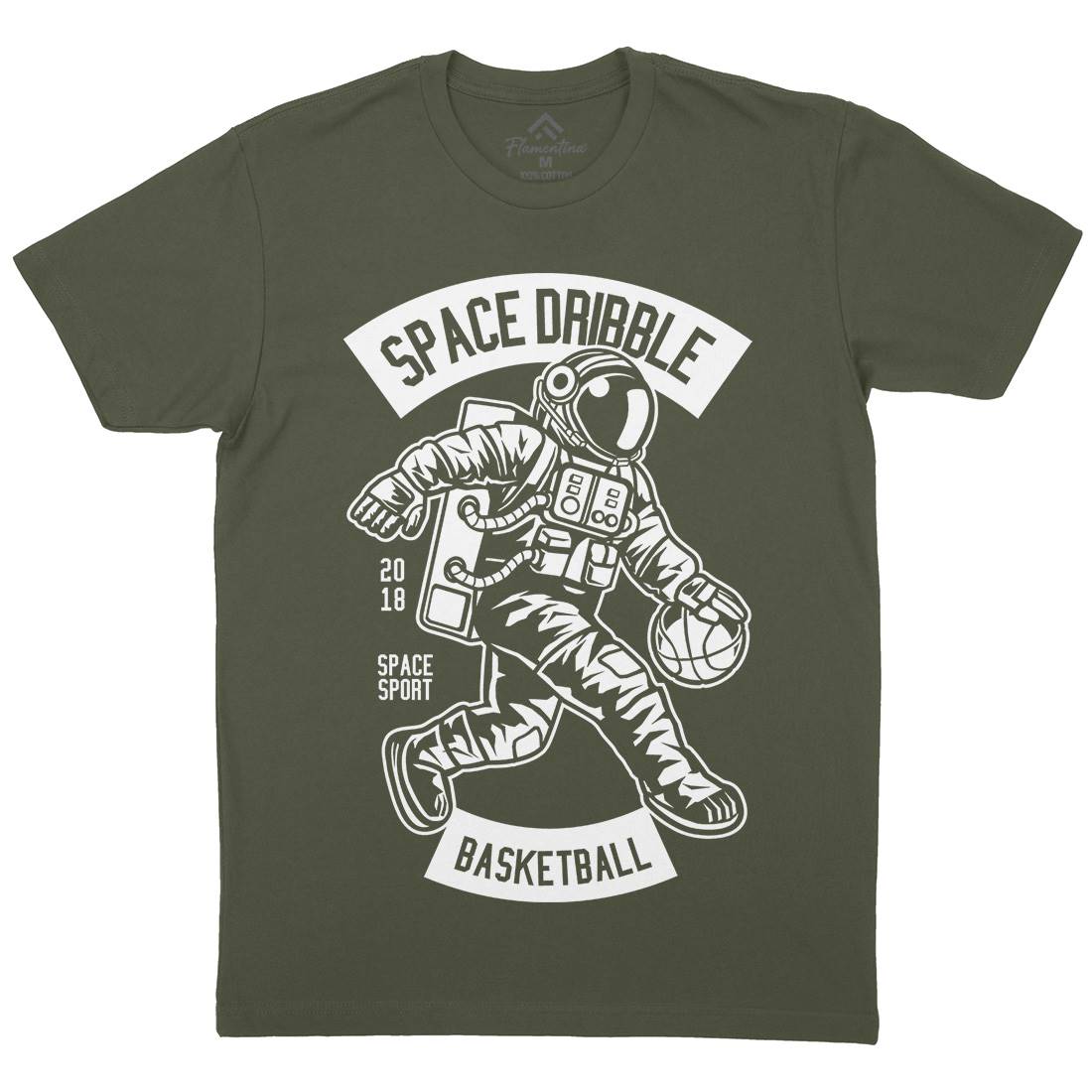 Dribble Mens Crew Neck T-Shirt Space B635
