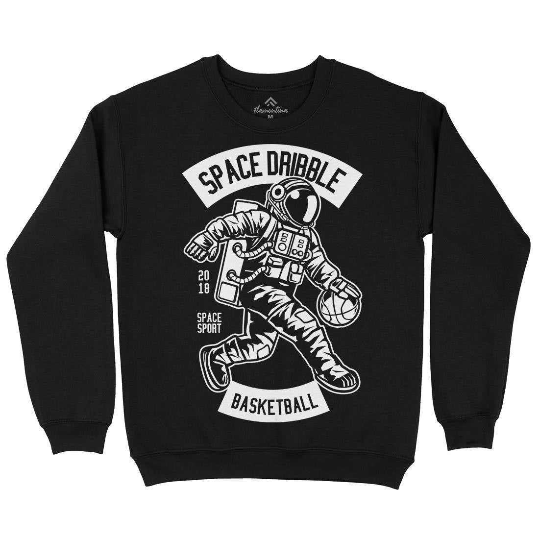 Dribble Mens Crew Neck Sweatshirt Space B635