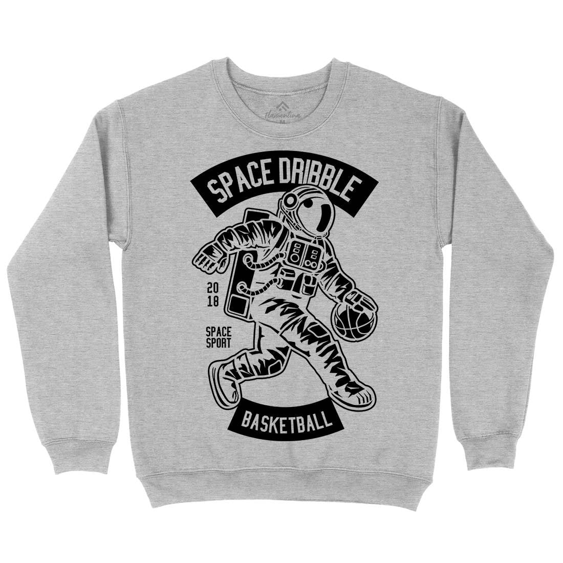Dribble Mens Crew Neck Sweatshirt Space B635