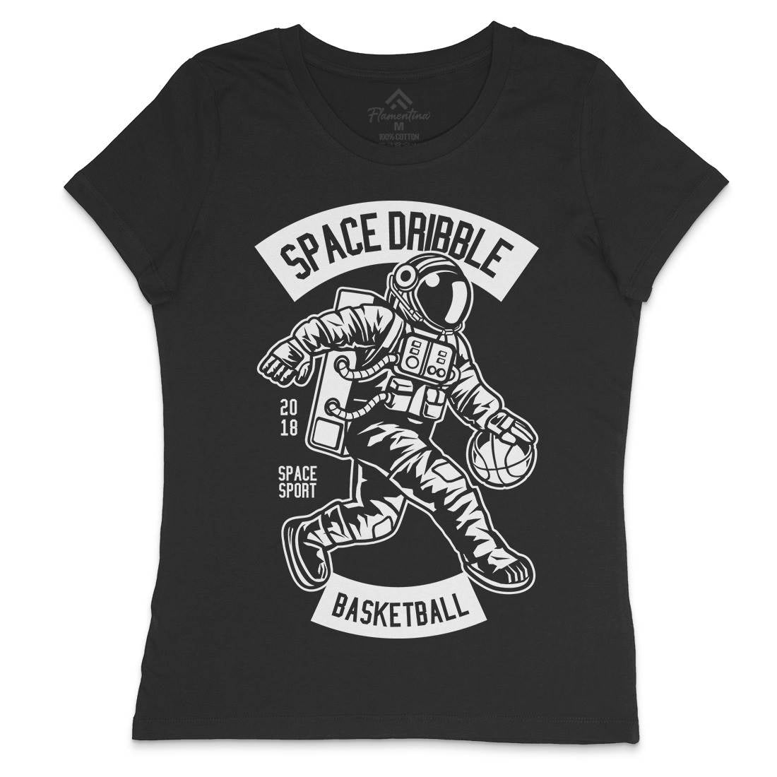 Dribble Womens Crew Neck T-Shirt Space B635