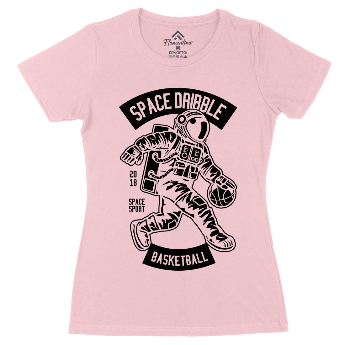 Dribble Womens Organic Crew Neck T-Shirt Space B635