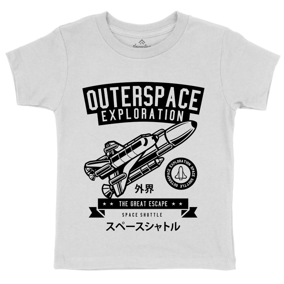 Shuttle Kids Crew Neck T-Shirt Space B636