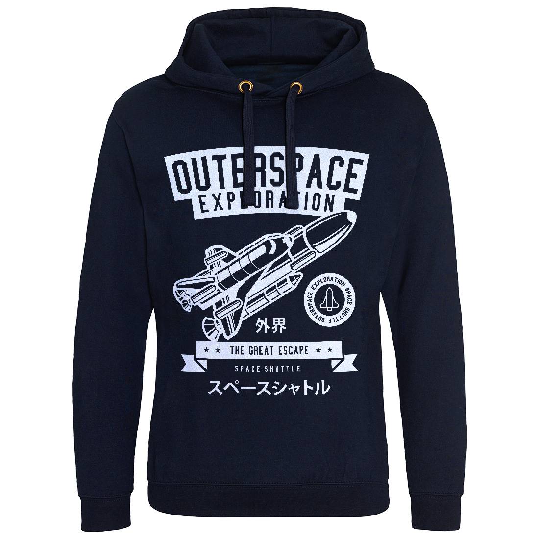 Shuttle Mens Hoodie Without Pocket Space B636