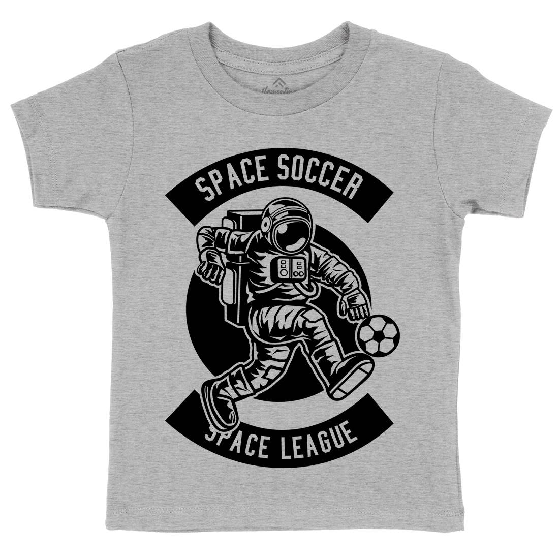 Soccer Kids Organic Crew Neck T-Shirt Space B637
