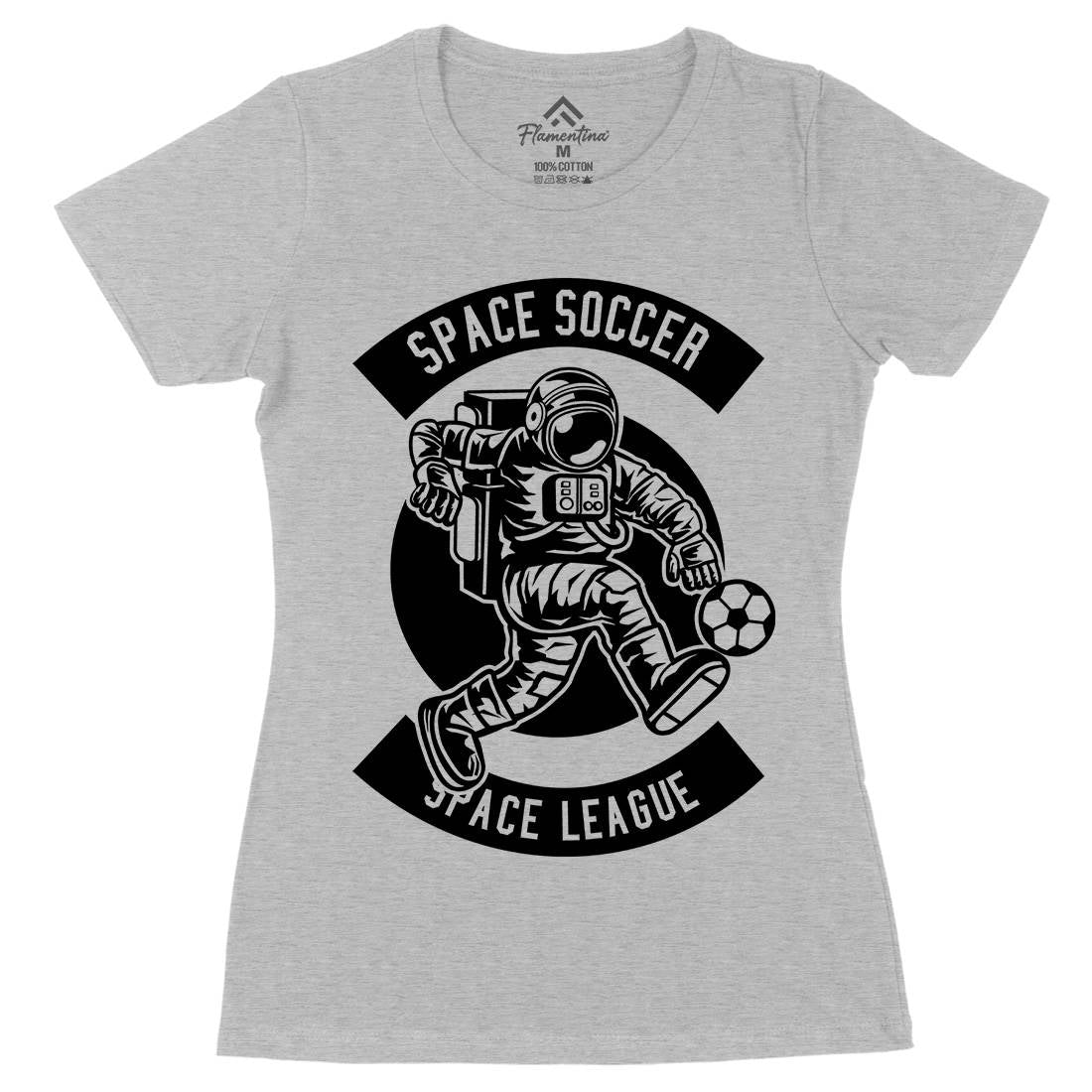 Soccer Womens Organic Crew Neck T-Shirt Space B637