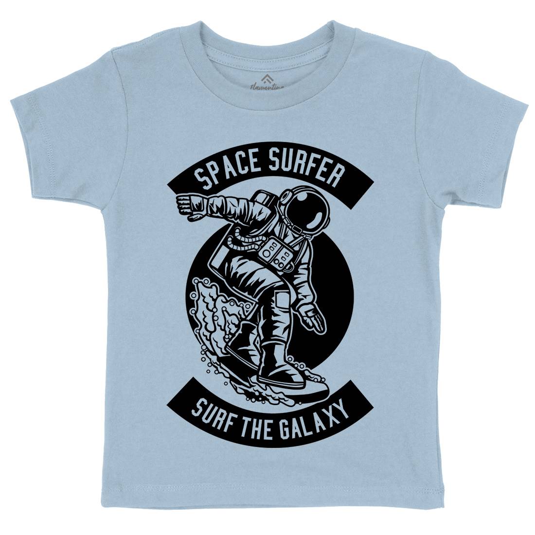 Surfer Kids Organic Crew Neck T-Shirt Space B638
