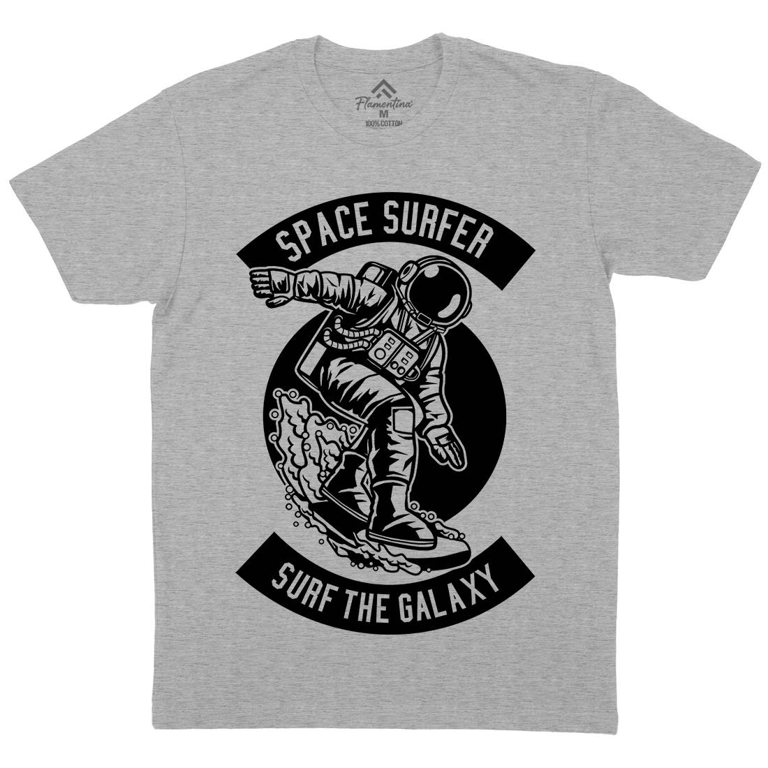 Surfer Mens Organic Crew Neck T-Shirt Space B638