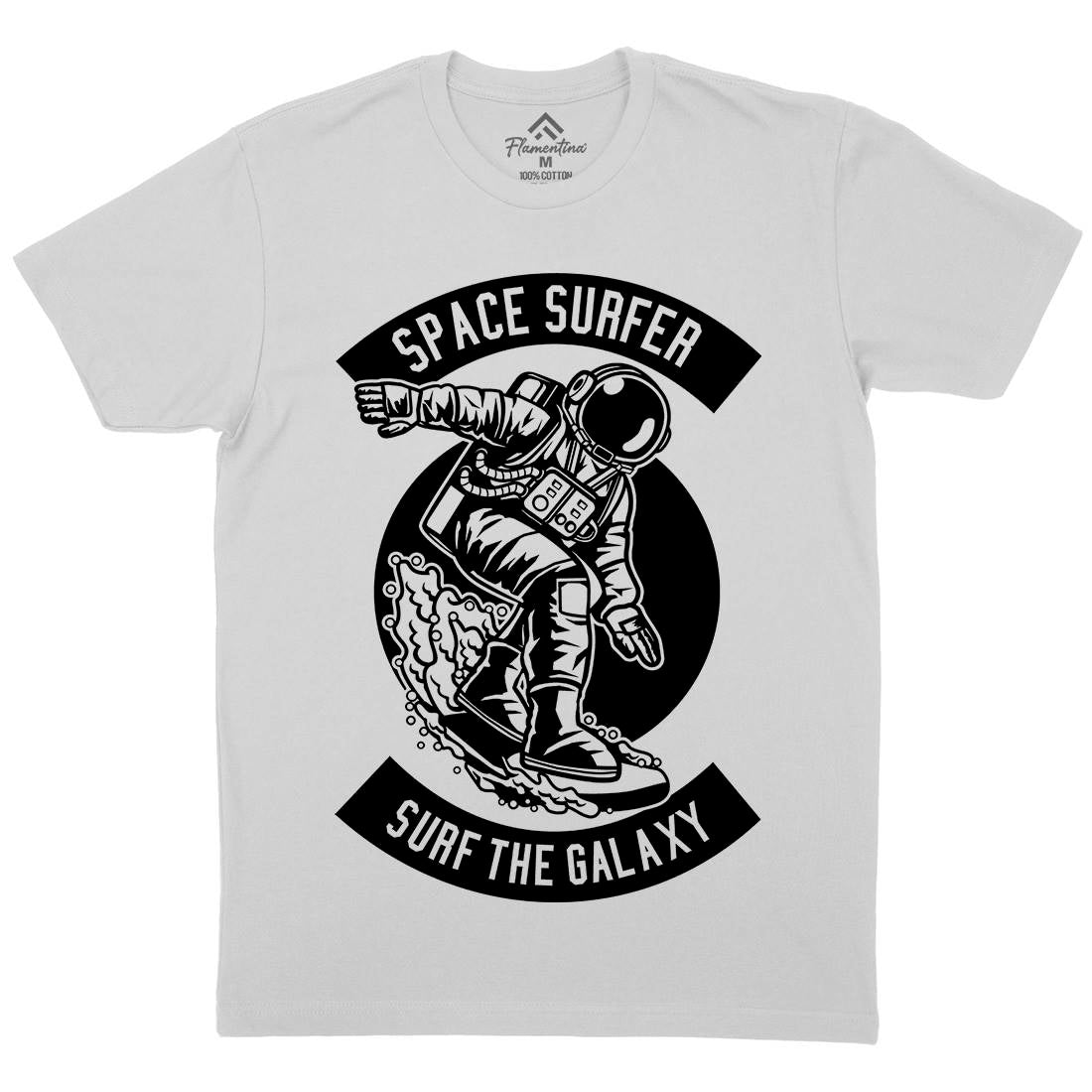 Surfer Mens Crew Neck T-Shirt Space B638