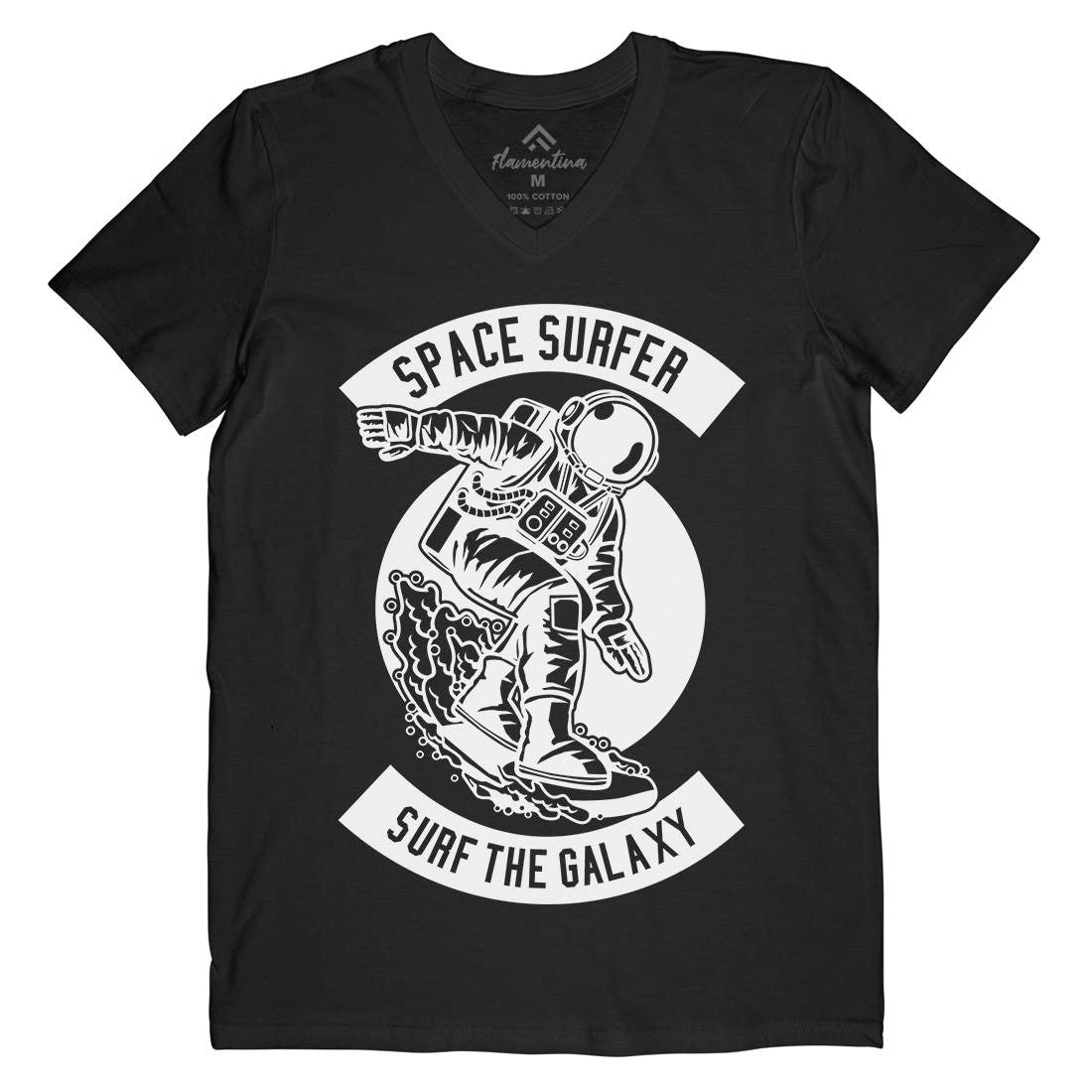 Surfer Mens V-Neck T-Shirt Space B638