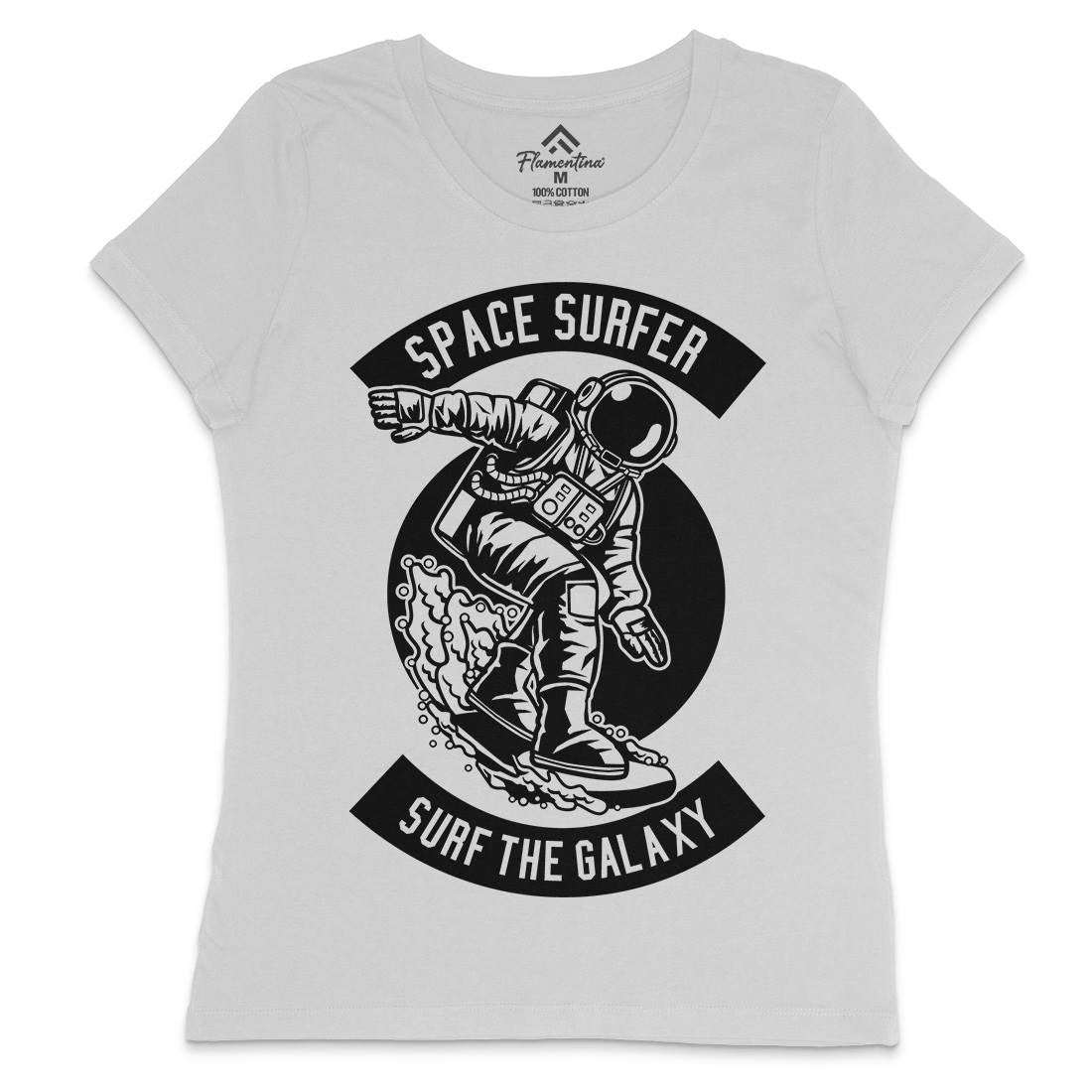 Surfer Womens Crew Neck T-Shirt Space B638