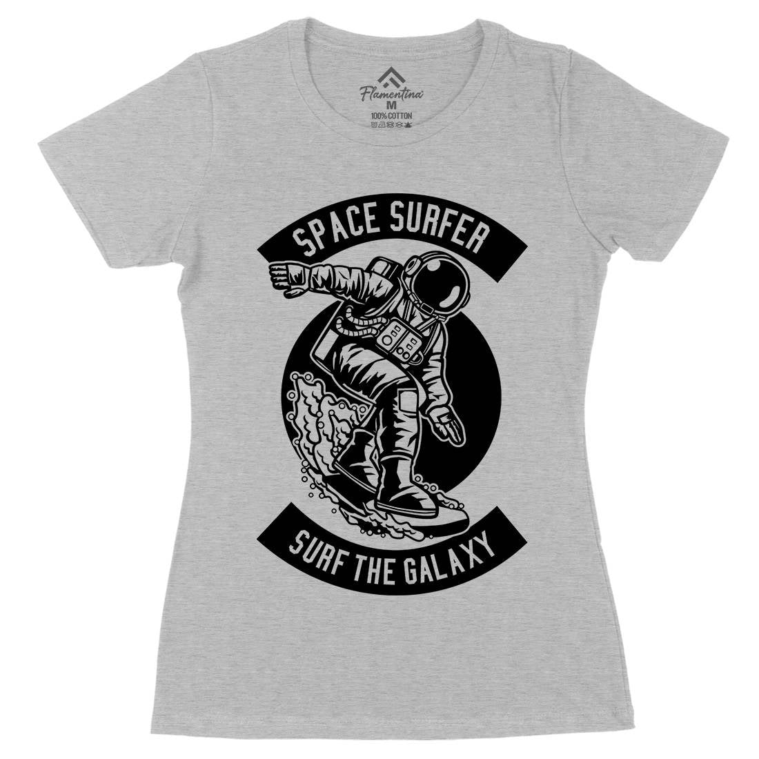 Surfer Womens Organic Crew Neck T-Shirt Space B638