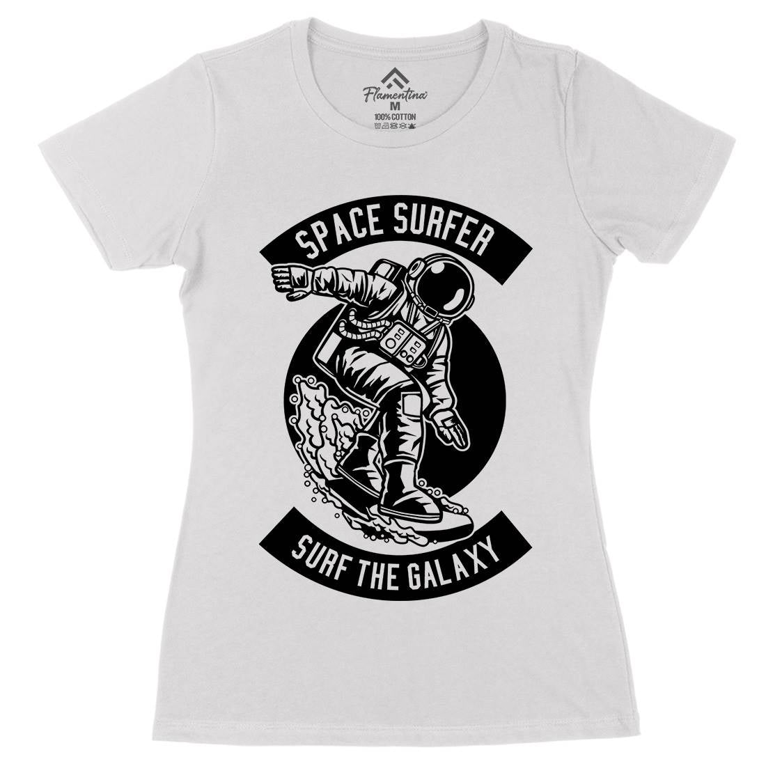 Surfer Womens Organic Crew Neck T-Shirt Space B638