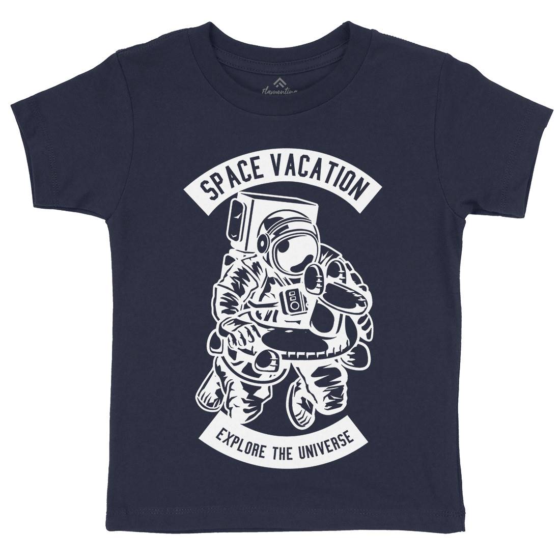Vacation Kids Organic Crew Neck T-Shirt Space B639