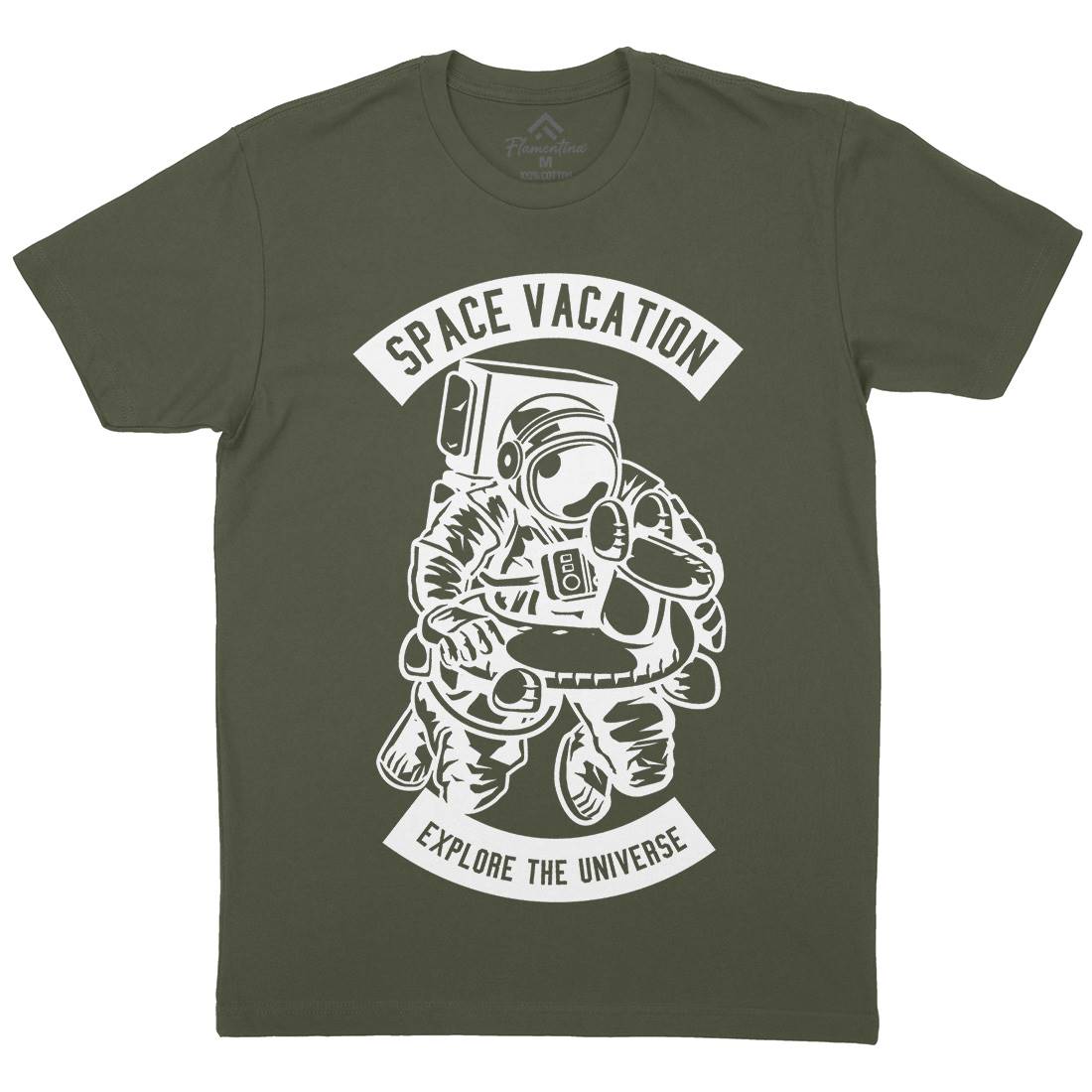 Vacation Mens Organic Crew Neck T-Shirt Space B639