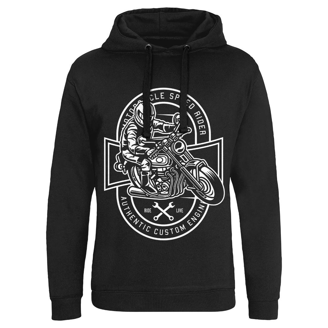 Speed Rider Mens Hoodie Without Pocket Motorcycles B640