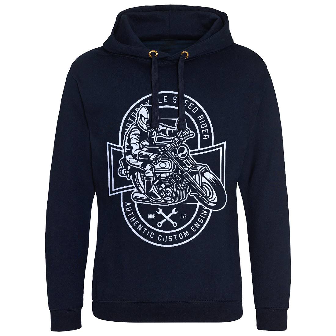 Speed Rider Mens Hoodie Without Pocket Motorcycles B640