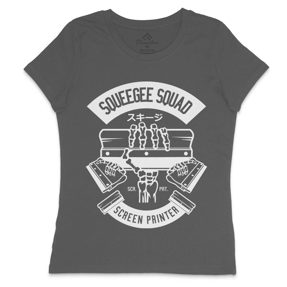 Squeegee Squad Womens Crew Neck T-Shirt Retro B642