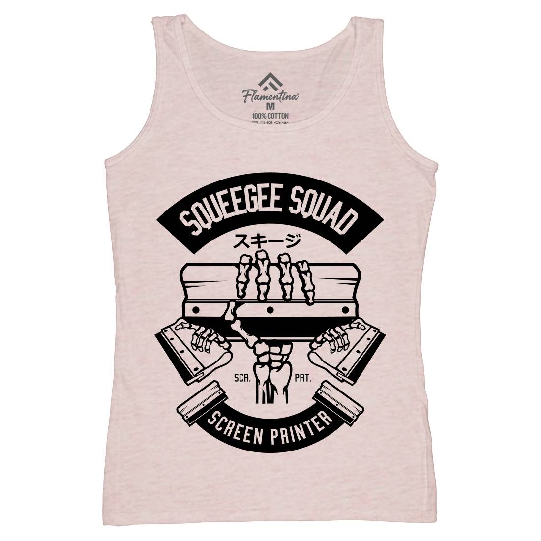 Squeegee Squad Womens Organic Tank Top Vest Retro B642