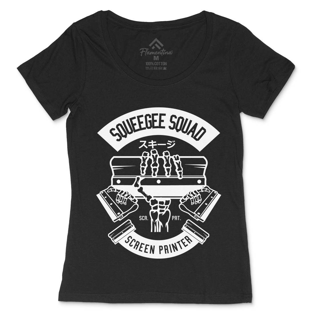 Squeegee Squad Womens Scoop Neck T-Shirt Retro B642