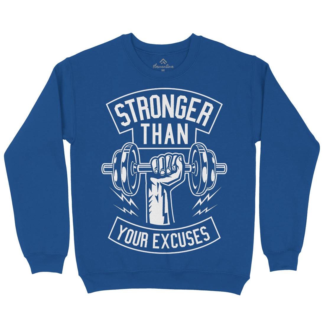 Stronger Than Your Excuses Kids Crew Neck Sweatshirt Gym B644