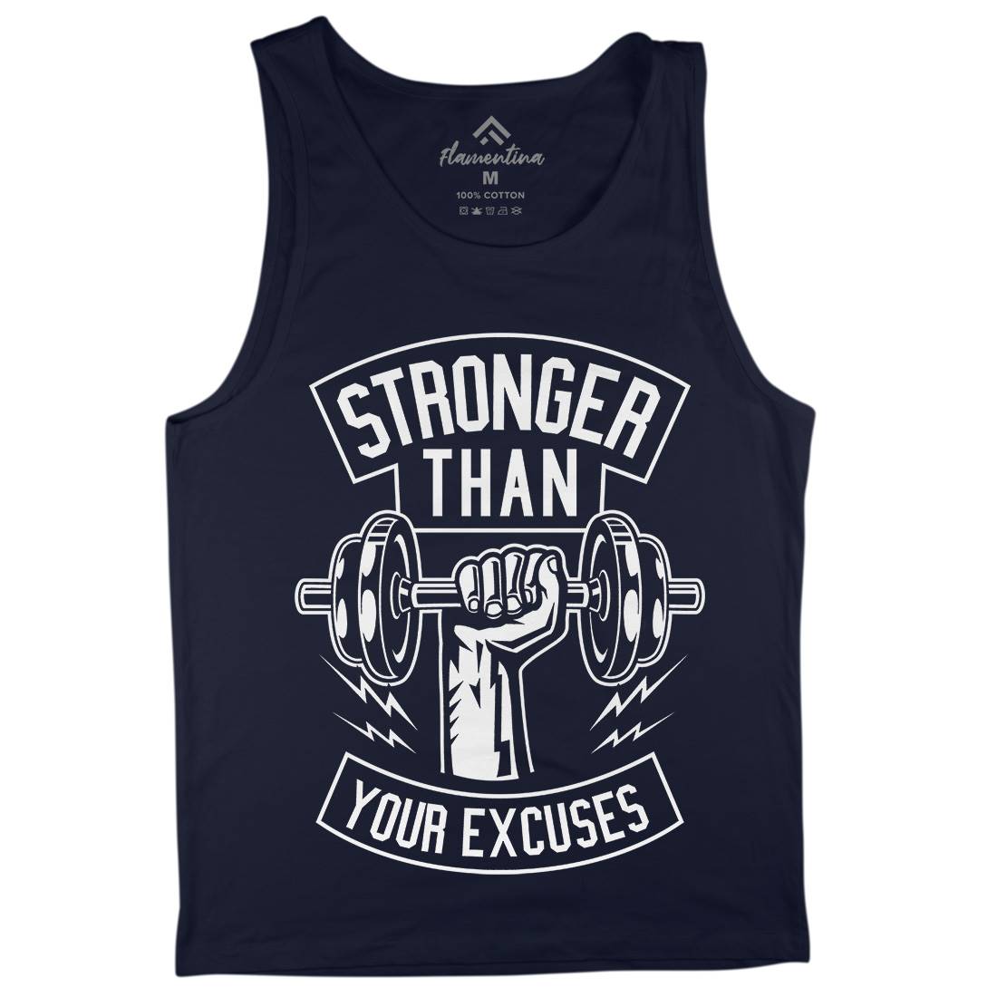 Stronger Than Your Excuses Mens Tank Top Vest Gym B644