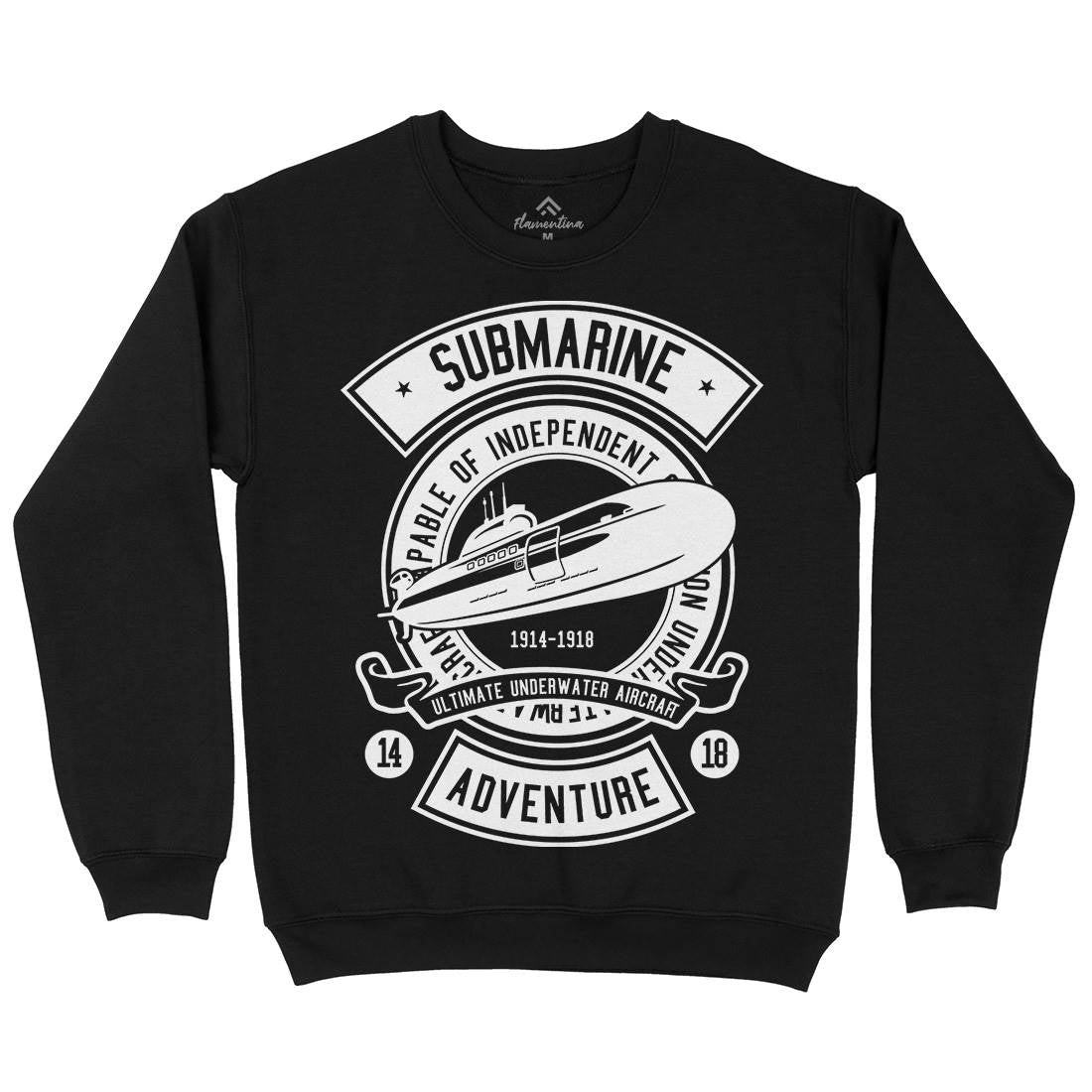 Submarine Kids Crew Neck Sweatshirt Navy B645
