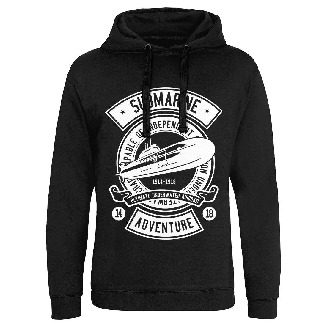 Submarine Mens Hoodie Without Pocket Navy B645