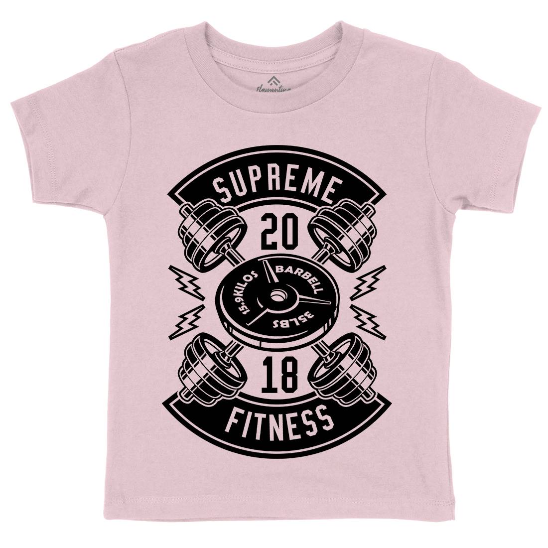 Supreme Fitness Kids Organic Crew Neck T-Shirt Gym B646