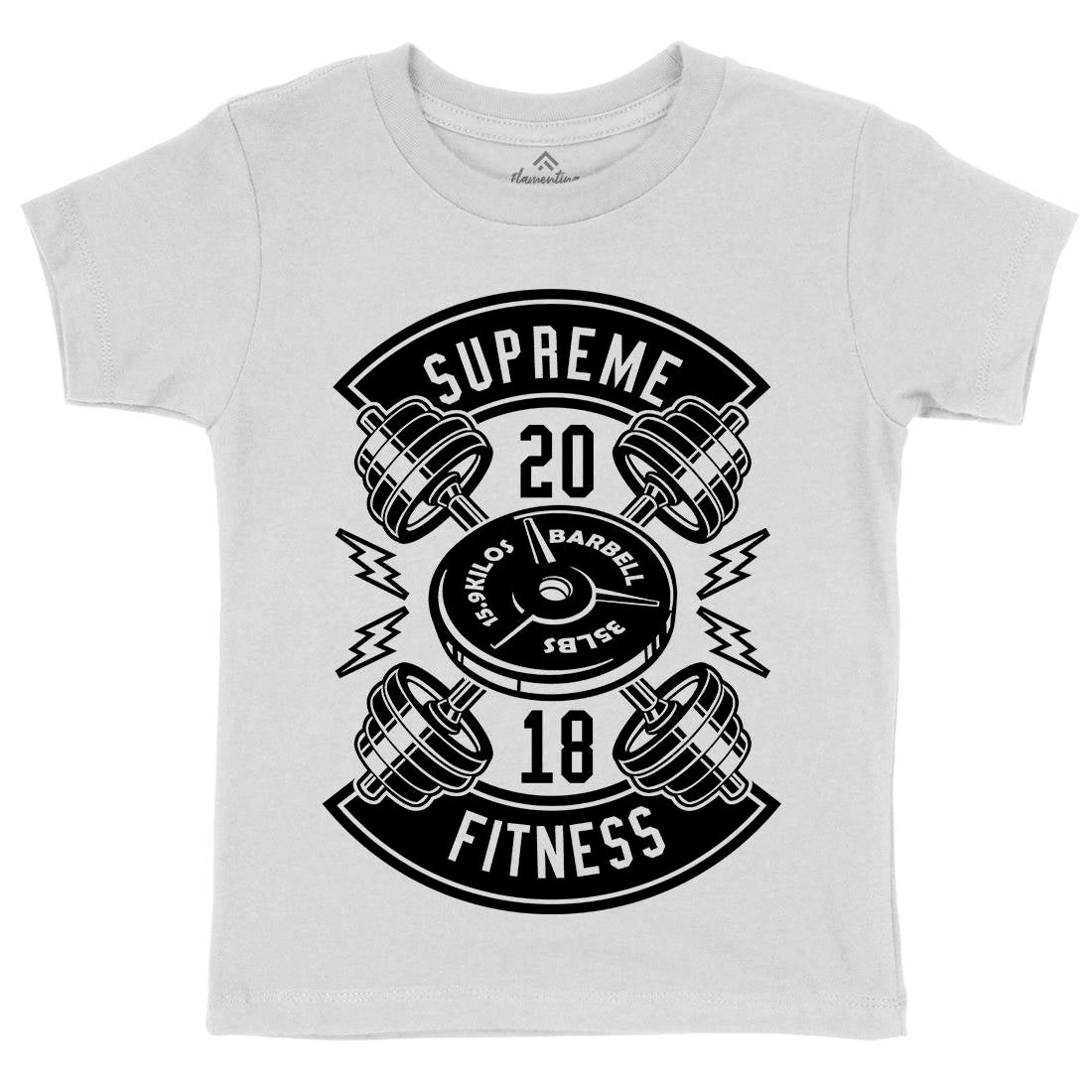 Supreme Fitness Kids Organic Crew Neck T-Shirt Gym B646
