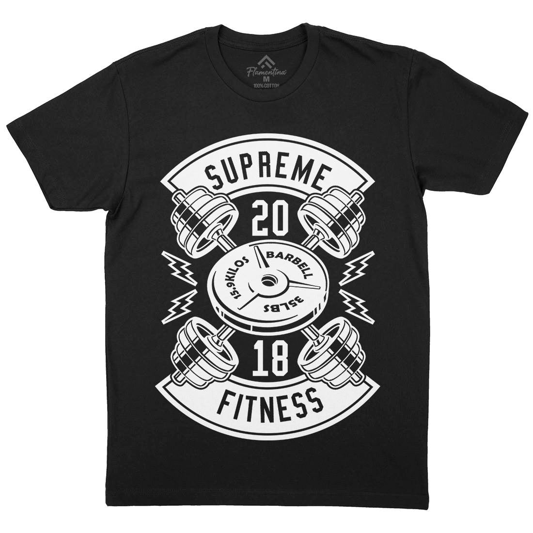 Supreme Fitness Mens Crew Neck T-Shirt Gym B646