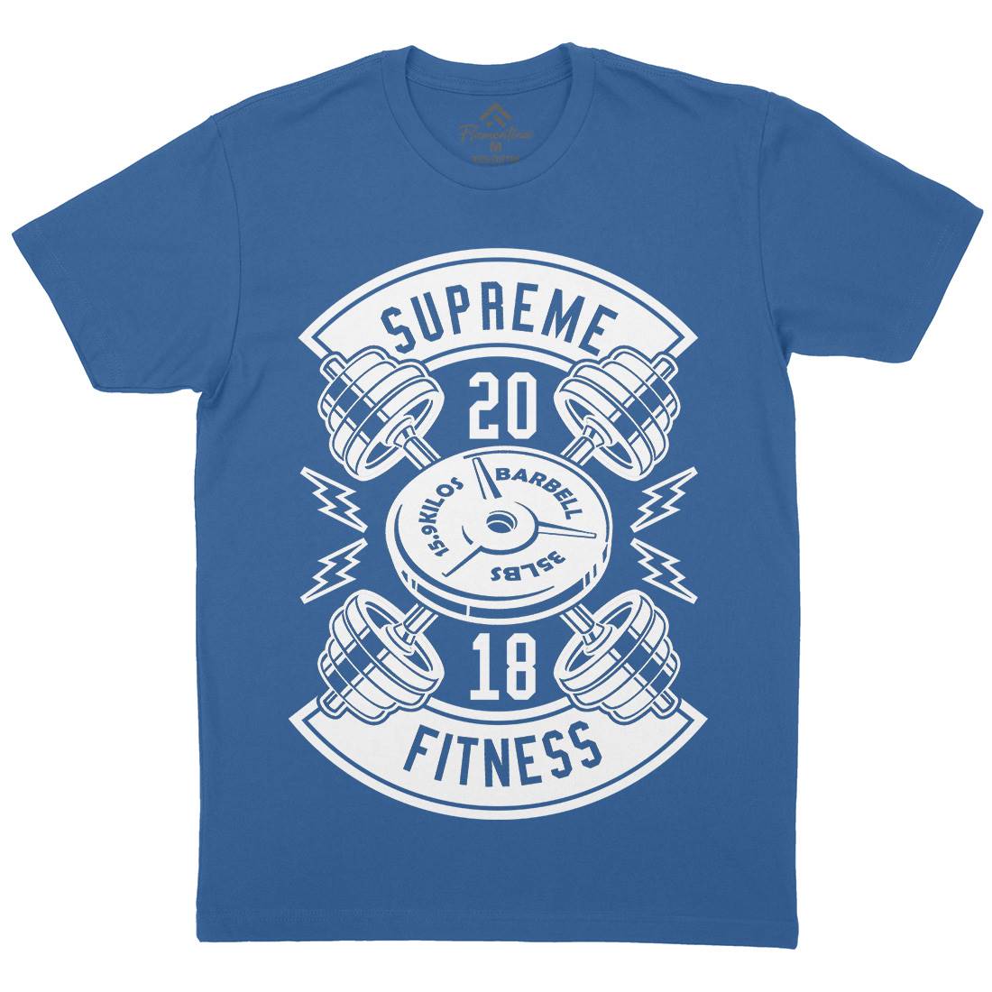 Supreme Fitness Mens Organic Crew Neck T-Shirt Gym B646