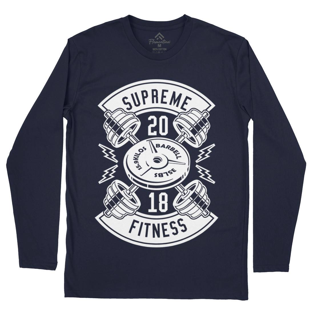 Supreme Fitness Mens Long Sleeve T-Shirt Gym B646