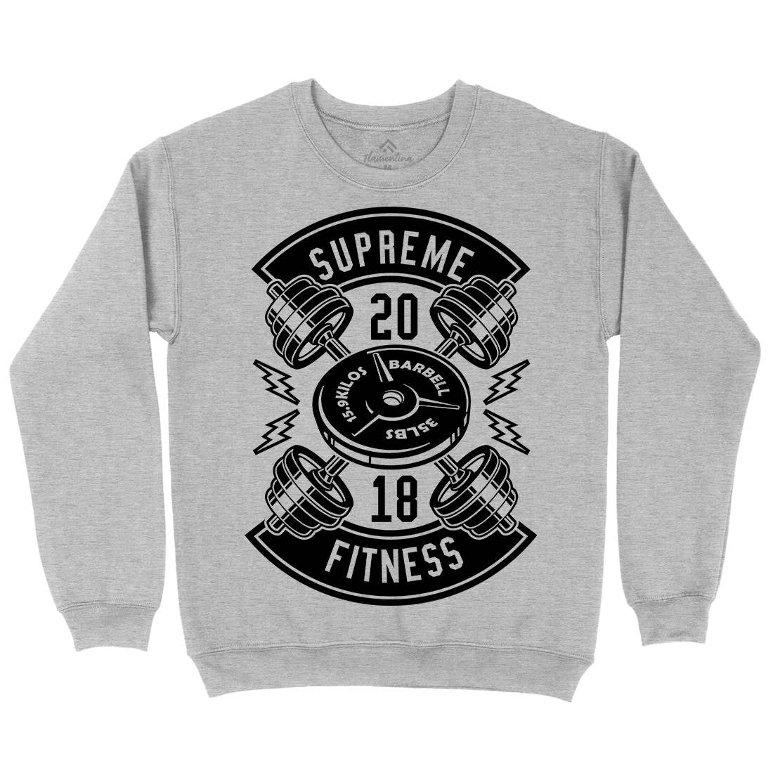 Supreme Fitness Mens Crew Neck Sweatshirt Gym B646