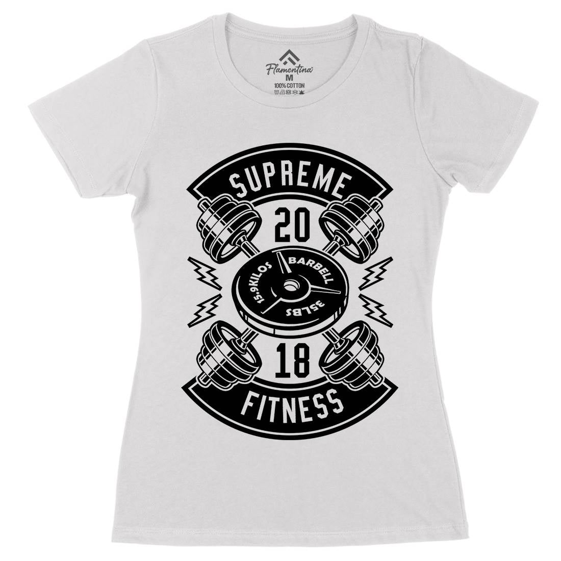 Supreme Fitness Womens Organic Crew Neck T-Shirt Gym B646