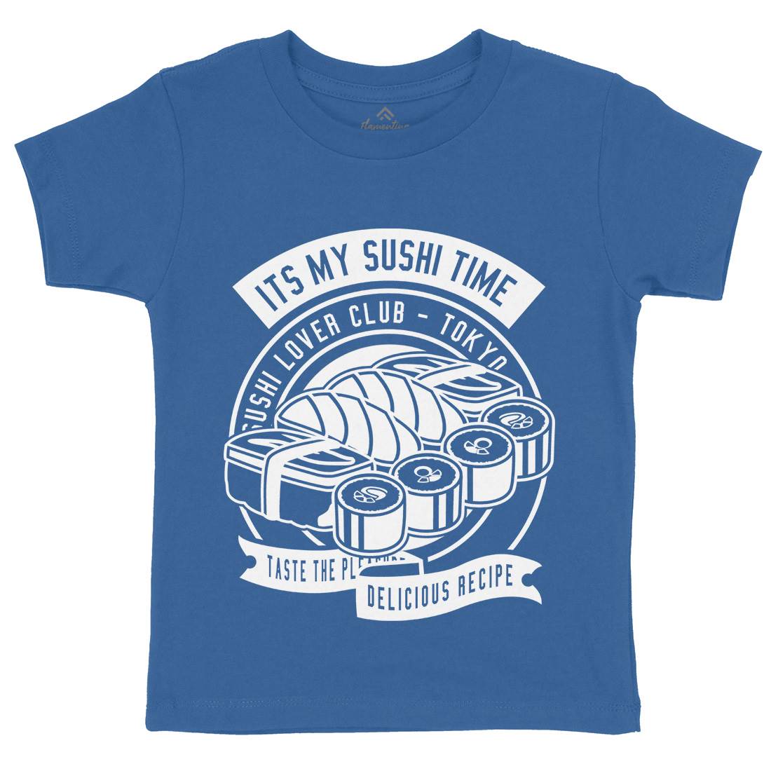 Sushi Time Kids Organic Crew Neck T-Shirt Food B647