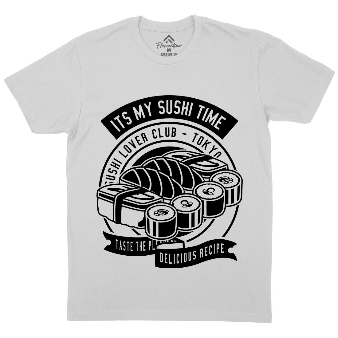 Sushi Time Mens Crew Neck T-Shirt Food B647