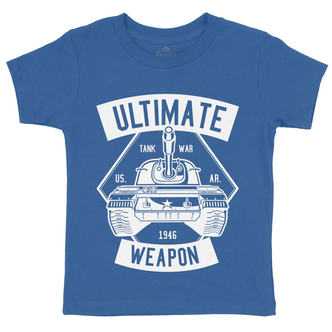 Tank War Ultimate Weapon Kids Organic Crew Neck T-Shirt Army B649