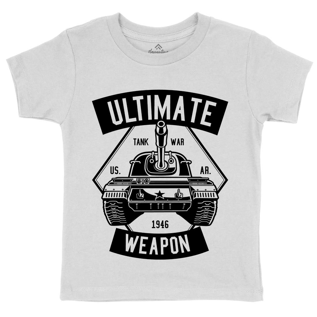 Tank War Ultimate Weapon Kids Crew Neck T-Shirt Army B649